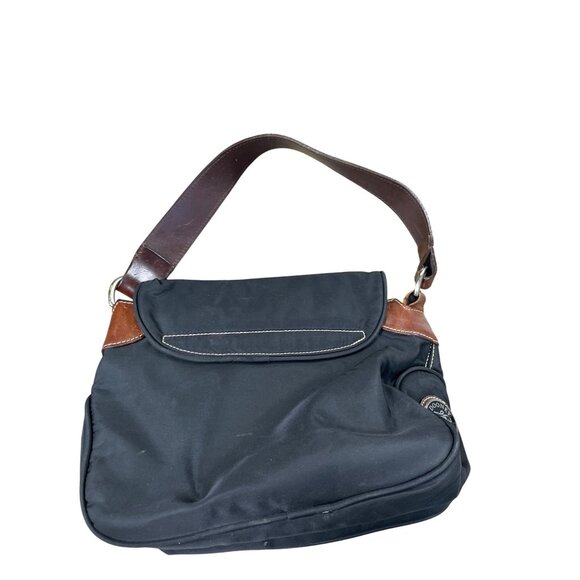 Dooney Bourke womans Black Brown Canvas Leather Handbag SKU 8761 - Picture 10 of 16